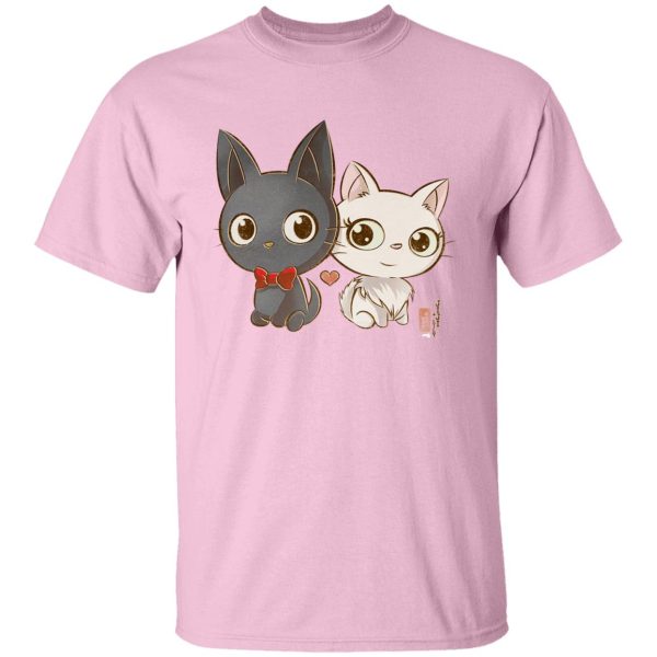 Cat From Kiki's Delivery Service Name - Kiki’s Delivery Service – Jiji and Lily Chibi T Shirt-Apparel, Cat From Kiki's Delivery Service Name, Kiki's Delivery Service, Tshirt