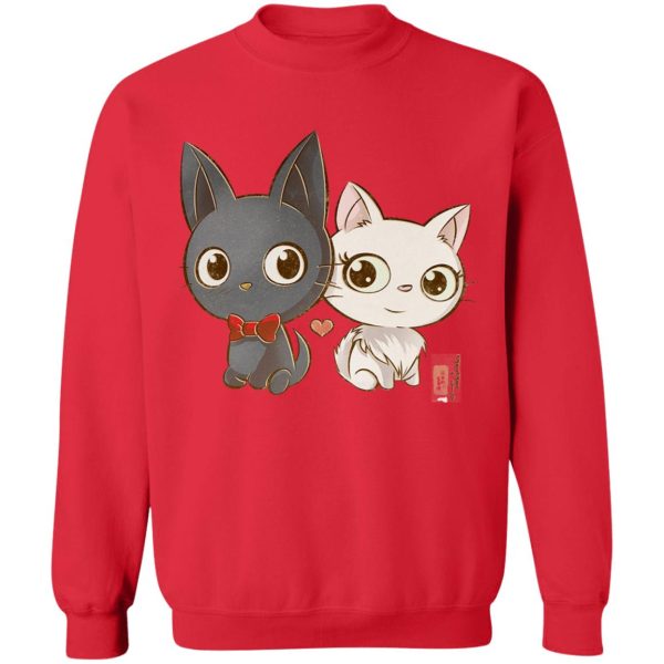 Watch Kiki's Delivery Service - Kiki’s Delivery Service – Jiji and Lily Chibi Sweatshirt-Apparel, Kiki's Delivery Service, Sweatshirt, Watch Kiki's Delivery Service