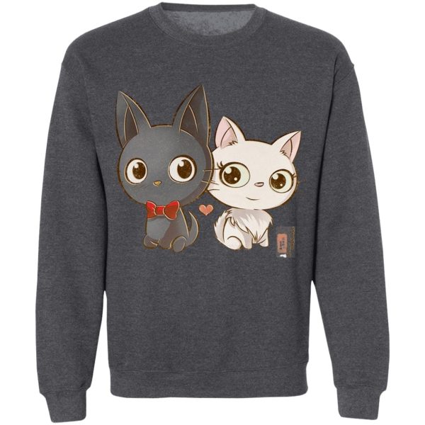 Watch Kiki's Delivery Service - Kiki’s Delivery Service – Jiji and Lily Chibi Sweatshirt-Apparel, Kiki's Delivery Service, Sweatshirt, Watch Kiki's Delivery Service