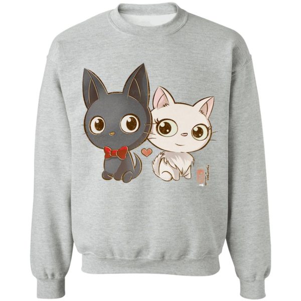 Watch Kiki's Delivery Service - Kiki’s Delivery Service – Jiji and Lily Chibi Sweatshirt-Apparel, Kiki's Delivery Service, Sweatshirt, Watch Kiki's Delivery Service