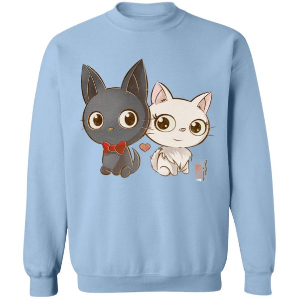 Watch Kiki's Delivery Service - Kiki’s Delivery Service – Jiji and Lily Chibi Sweatshirt-Apparel, Kiki's Delivery Service, Sweatshirt, Watch Kiki's Delivery Service