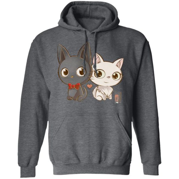 Kiki's Delivery Service Costume - Kiki’s Delivery Service – Jiji and Lily Chibi Hoodie-Apparel, Hoodie, Kiki's Delivery Service, Kiki's Delivery Service Costume