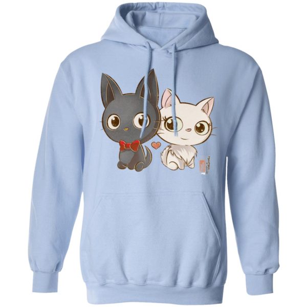 Kiki's Delivery Service Costume - Kiki’s Delivery Service – Jiji and Lily Chibi Hoodie-Apparel, Hoodie, Kiki's Delivery Service, Kiki's Delivery Service Costume