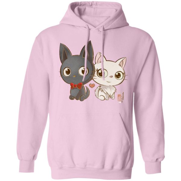 Kiki's Delivery Service Costume - Kiki’s Delivery Service – Jiji and Lily Chibi Hoodie-Apparel, Hoodie, Kiki's Delivery Service, Kiki's Delivery Service Costume