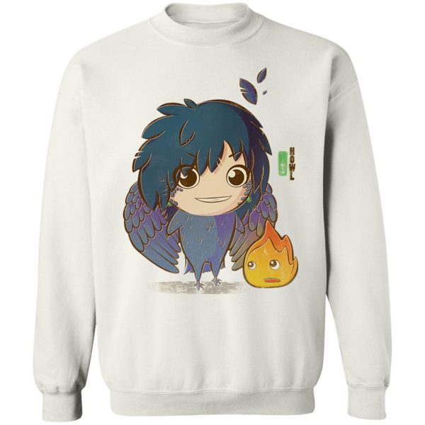 Howl's Moving Castle Howl And Sophie - Howl’s Moving Castle – Howl Chibi Sweatshirt-Apparel, Howl's Moving Castle, Howl's Moving Castle Howl And Sophie, Sweatshirt