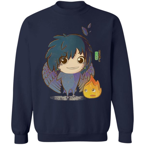 Howl's Moving Castle Howl And Sophie - Howl’s Moving Castle – Howl Chibi Sweatshirt-Apparel, Howl's Moving Castle, Howl's Moving Castle Howl And Sophie, Sweatshirt