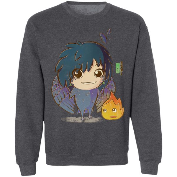 Howl's Moving Castle Howl And Sophie - Howl’s Moving Castle – Howl Chibi Sweatshirt-Apparel, Howl's Moving Castle, Howl's Moving Castle Howl And Sophie, Sweatshirt