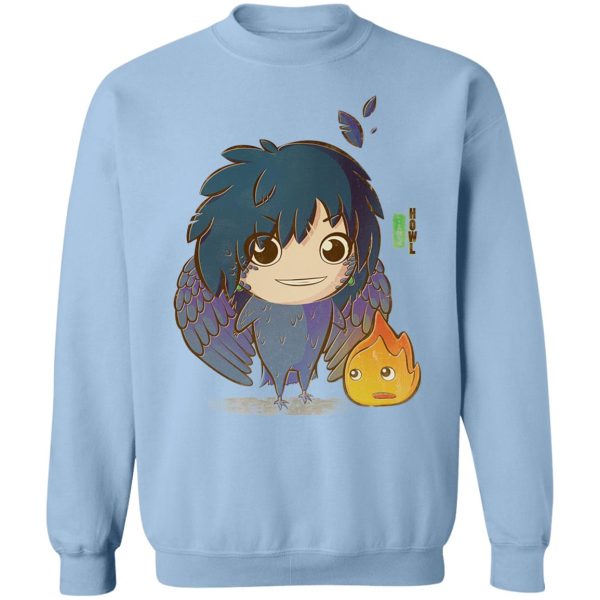 Howl's Moving Castle Howl And Sophie - Howl’s Moving Castle – Howl Chibi Sweatshirt-Apparel, Howl's Moving Castle, Howl's Moving Castle Howl And Sophie, Sweatshirt