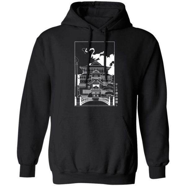 Miyazaki Spirited Away - Spirited Away Bathhouse illustrated Graphic Hoodie-Apparel, Hoodie, Miyazaki Spirited Away, Spirited Away