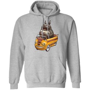 Totoro Cat Bus - Totoro driving Catbus Hoodie-Apparel, Hoodie, My Neighbor Totoro, Totoro Cat Bus