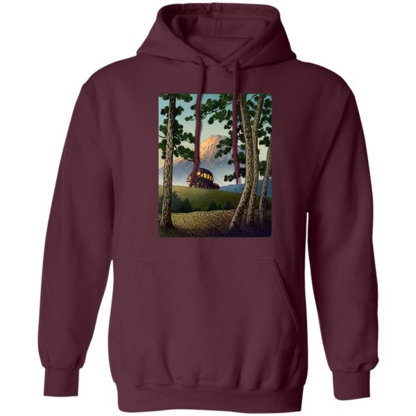 My Neighbor Totoro Poster - My Neighbor Totoro – Catbus Landscape Hoodie-Apparel, Hoodie, My Neighbor Totoro, My Neighbor Totoro Poster