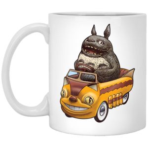 Catbus Totoro - Totoro driving Catbus Mug-Catbus Totoro, House Decor, Mug, My Neighbor Totoro