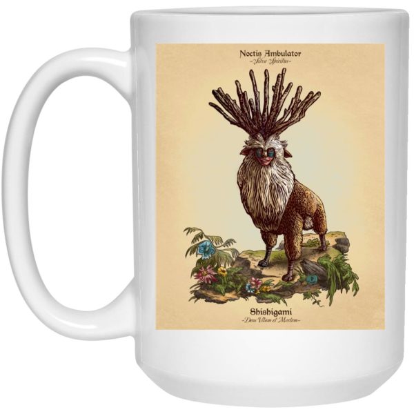 Princess Mononoke Yakul - Princess Mononoke – Shishigami Day Time Detailed Mug-House Decor, Mug, princess mononoke, Princess Mononoke Yakul