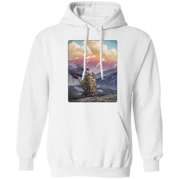 Howl In Howl's Moving Castle - Howl’s Moving Castle Landscape Hoodie-Apparel, Hoodie, Howl In Howl's Moving Castle, Howl's Moving Castle