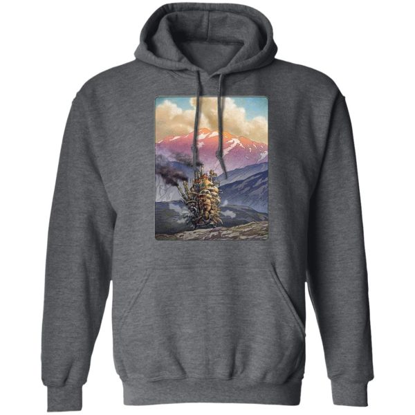 Howl In Howl's Moving Castle - Howl’s Moving Castle Landscape Hoodie-Apparel, Hoodie, Howl In Howl's Moving Castle, Howl's Moving Castle