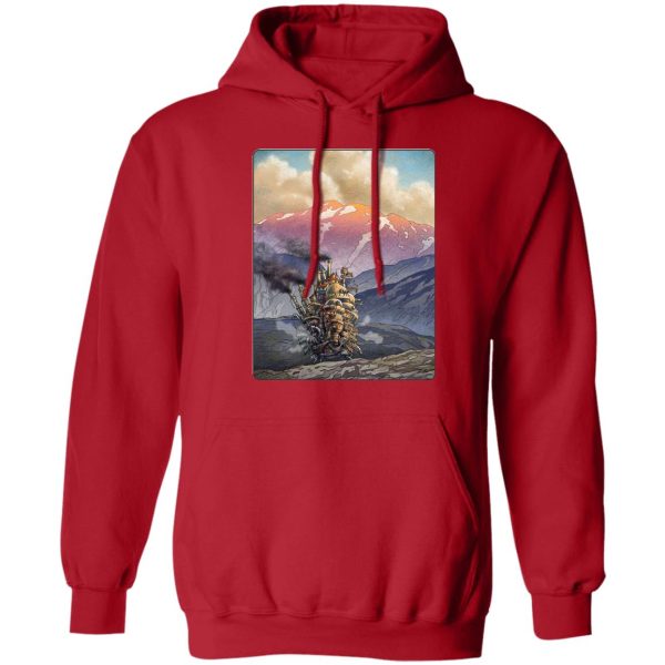 Howl In Howl's Moving Castle - Howl’s Moving Castle Landscape Hoodie-Apparel, Hoodie, Howl In Howl's Moving Castle, Howl's Moving Castle