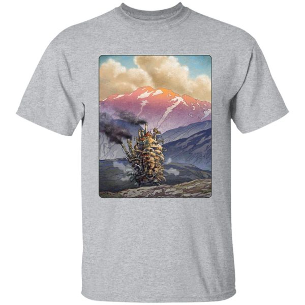 Watch Howl's Moving Castle - Howl’s Moving Castle Landscape T Shirt-Apparel, Howl's Moving Castle, Tshirt, Watch Howl's Moving Castle