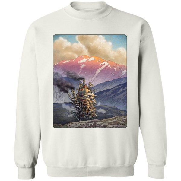 Howl's Moving Castle Movie Cast - Howl’s Moving Castle Landscape Sweatshirt-Apparel, Howl's Moving Castle, Howl's Moving Castle Movie Cast, Sweatshirt