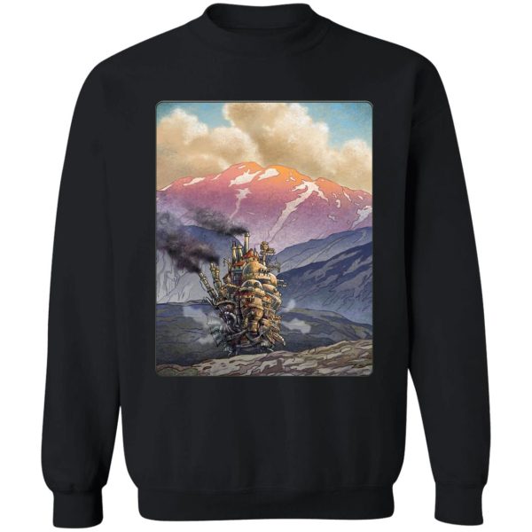 Howl's Moving Castle Movie Cast - Howl’s Moving Castle Landscape Sweatshirt-Apparel, Howl's Moving Castle, Howl's Moving Castle Movie Cast, Sweatshirt