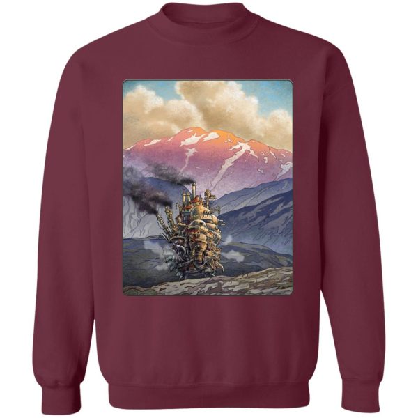 Howl's Moving Castle Movie Cast - Howl’s Moving Castle Landscape Sweatshirt-Apparel, Howl's Moving Castle, Howl's Moving Castle Movie Cast, Sweatshirt