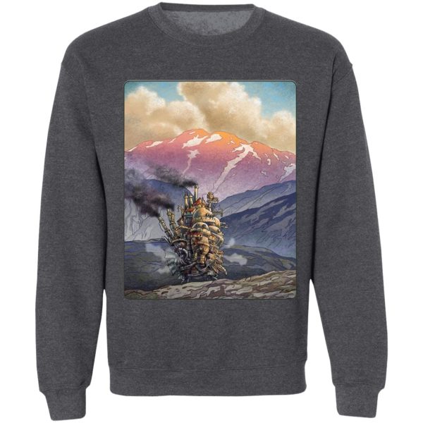 Howl's Moving Castle Movie Cast - Howl’s Moving Castle Landscape Sweatshirt-Apparel, Howl's Moving Castle, Howl's Moving Castle Movie Cast, Sweatshirt