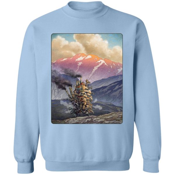 Howl's Moving Castle Movie Cast - Howl’s Moving Castle Landscape Sweatshirt-Apparel, Howl's Moving Castle, Howl's Moving Castle Movie Cast, Sweatshirt