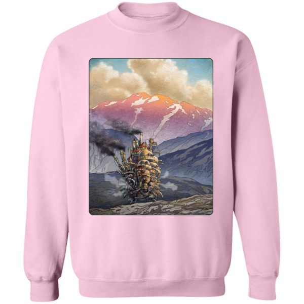 Howl's Moving Castle Movie Cast - Howl’s Moving Castle Landscape Sweatshirt-Apparel, Howl's Moving Castle, Howl's Moving Castle Movie Cast, Sweatshirt