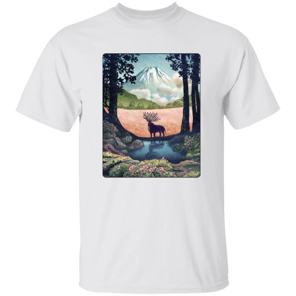 Princess Mononoke Characters - Princess Mononoke – Shishigami Day Time Landscape T Shirt-Apparel, princess mononoke, Princess Mononoke Characters, Tshirt