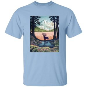 Princess Mononoke Characters - Princess Mononoke – Shishigami Day Time Landscape T Shirt-Apparel, princess mononoke, Princess Mononoke Characters, Tshirt