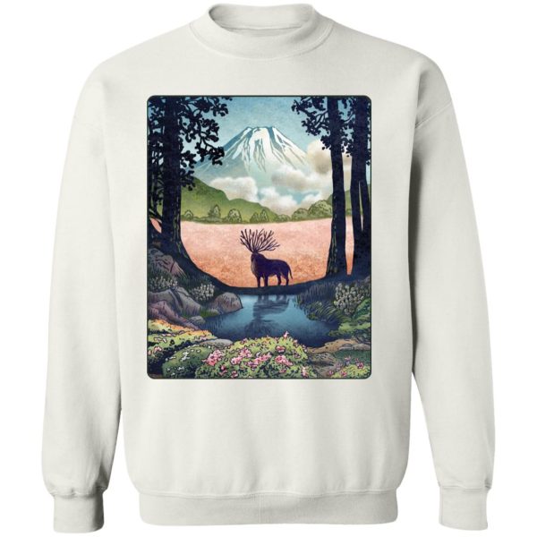 Princess Mononoke Ashitaka - Princess Mononoke – Shishigami Day Time Landscape Sweatshirt-Apparel, princess mononoke, Princess Mononoke Ashitaka, Sweatshirt