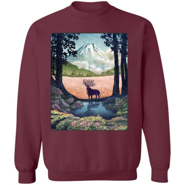 Princess Mononoke Ashitaka - Princess Mononoke – Shishigami Day Time Landscape Sweatshirt-Apparel, princess mononoke, Princess Mononoke Ashitaka, Sweatshirt