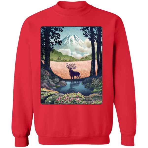 Princess Mononoke Ashitaka - Princess Mononoke – Shishigami Day Time Landscape Sweatshirt-Apparel, princess mononoke, Princess Mononoke Ashitaka, Sweatshirt