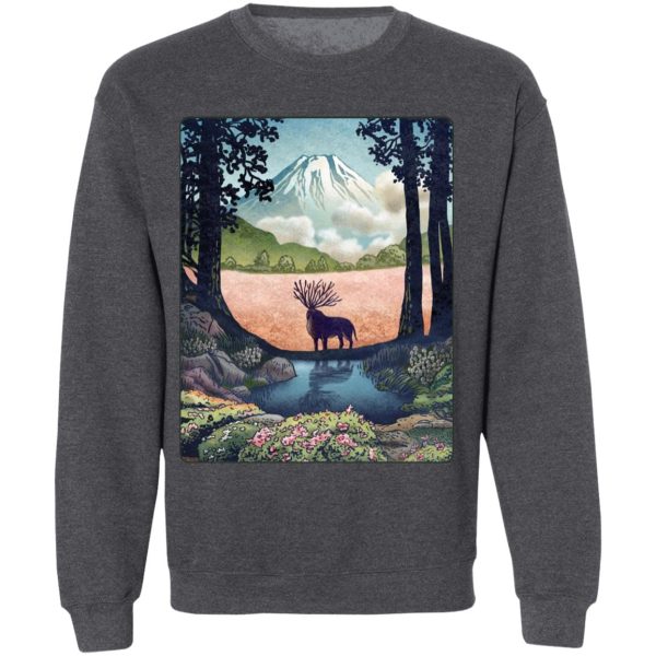 Princess Mononoke Ashitaka - Princess Mononoke – Shishigami Day Time Landscape Sweatshirt-Apparel, princess mononoke, Princess Mononoke Ashitaka, Sweatshirt