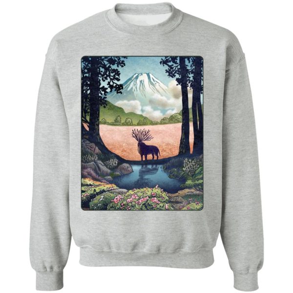 Princess Mononoke Ashitaka - Princess Mononoke – Shishigami Day Time Landscape Sweatshirt-Apparel, princess mononoke, Princess Mononoke Ashitaka, Sweatshirt