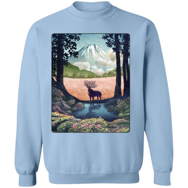 Princess Mononoke Ashitaka - Princess Mononoke – Shishigami Day Time Landscape Sweatshirt-Apparel, princess mononoke, Princess Mononoke Ashitaka, Sweatshirt