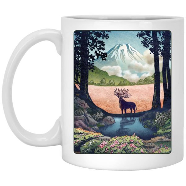 Princess Mononoke Forest Spirit - Princess Mononoke – Shishigami Day Time Landscape Mug-House Decor, Mug, princess mononoke, Princess Mononoke Forest Spirit