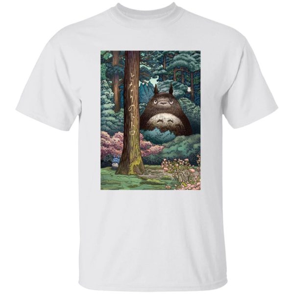 Totoro Umbrella - My Neighbor Totoro Forest Spirit T Shirt-Apparel, My Neighbor Totoro, Totoro Umbrella, Tshirt