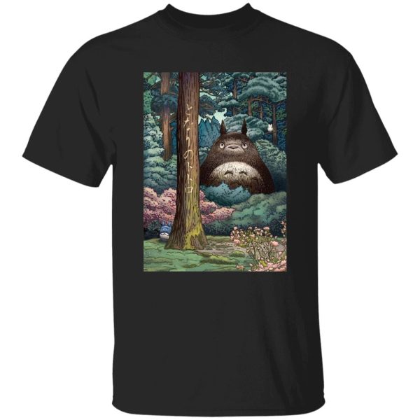 Totoro Umbrella - My Neighbor Totoro Forest Spirit T Shirt-Apparel, My Neighbor Totoro, Totoro Umbrella, Tshirt