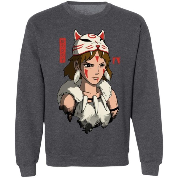 Princess Mononoke-ashitaka - Mononoke The Wolf Girl Sweatshirt-Apparel, princess mononoke, Princess Mononoke Ashitaka, Sweatshirt