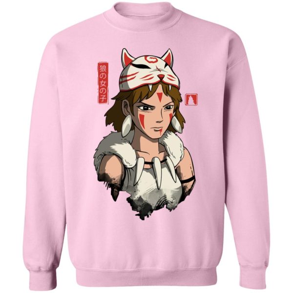 Princess Mononoke-ashitaka - Mononoke The Wolf Girl Sweatshirt-Apparel, princess mononoke, Princess Mononoke Ashitaka, Sweatshirt