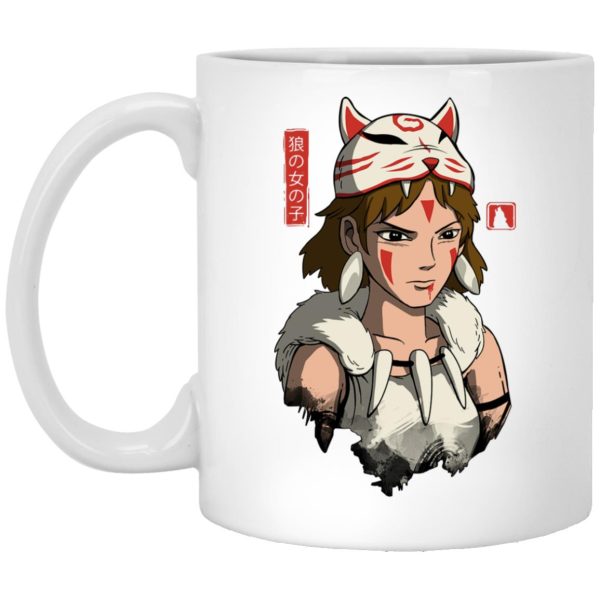 Princess Mononoke Tattoo - Mononoke The Wolf Girl Mug-House Decor, Mug, princess mononoke, Princess Mononoke Tattoo