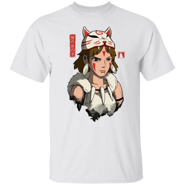 Watch Princess Mononoke - Mononoke The Wolf Girl T Shirt-Apparel, princess mononoke, Tshirt, Watch Princess Mononoke