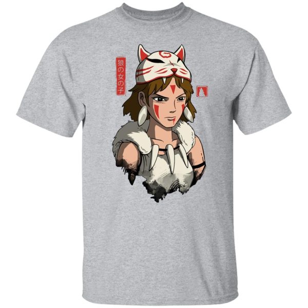 Watch Princess Mononoke - Mononoke The Wolf Girl T Shirt-Apparel, princess mononoke, Tshirt, Watch Princess Mononoke