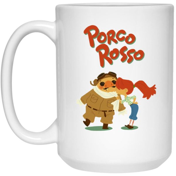 Porco Rosso – The Kiss Mug-House Decor, Mug, porco rosso