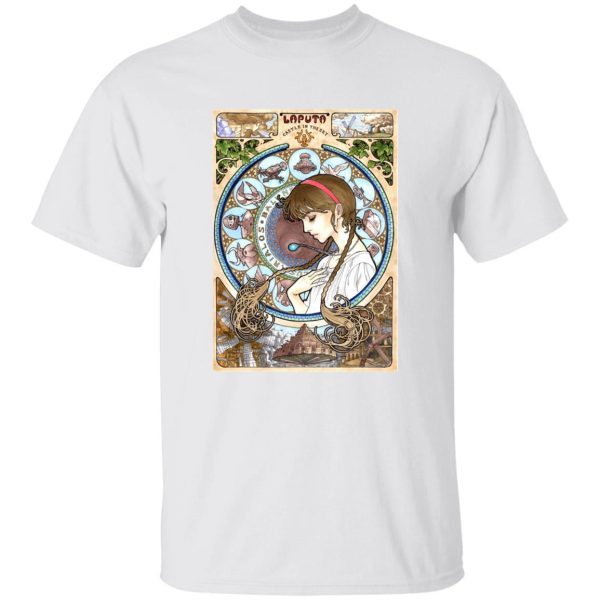 Laputa Castle In The Sky Book - Laputa: Castle in The Sky – Sheeta Portrait Art T Shirt-Apparel, Laputa Castle In The Sky Book, Laputa: Castle in the Sky, Tshirt