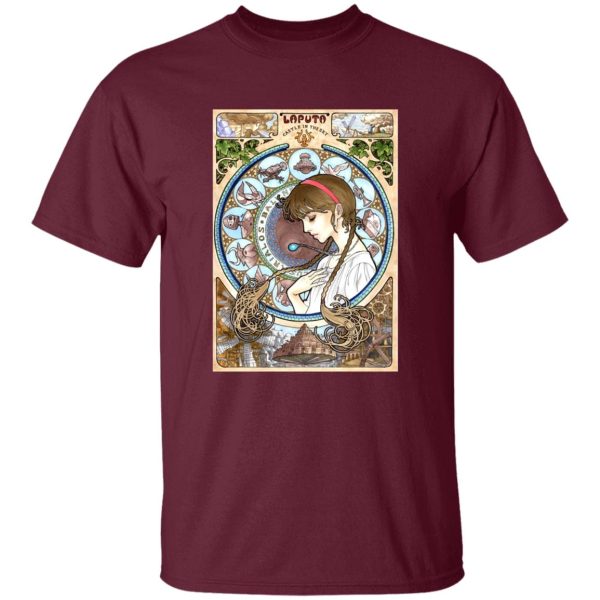 Laputa Castle In The Sky Book - Laputa: Castle in The Sky – Sheeta Portrait Art T Shirt-Apparel, Laputa Castle In The Sky Book, Laputa: Castle in the Sky, Tshirt