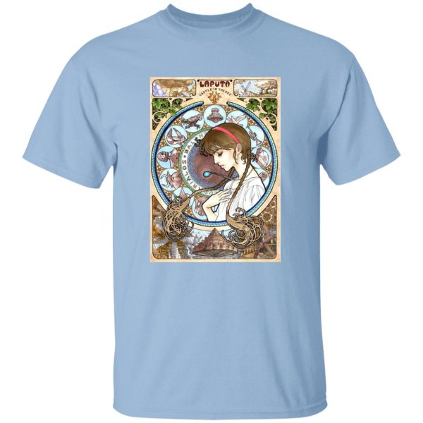 Laputa Castle In The Sky Book - Laputa: Castle in The Sky – Sheeta Portrait Art T Shirt-Apparel, Laputa Castle In The Sky Book, Laputa: Castle in the Sky, Tshirt