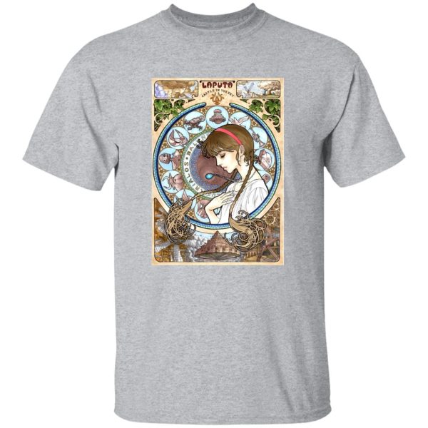 Laputa Castle In The Sky Book - Laputa: Castle in The Sky – Sheeta Portrait Art T Shirt-Apparel, Laputa Castle In The Sky Book, Laputa: Castle in the Sky, Tshirt