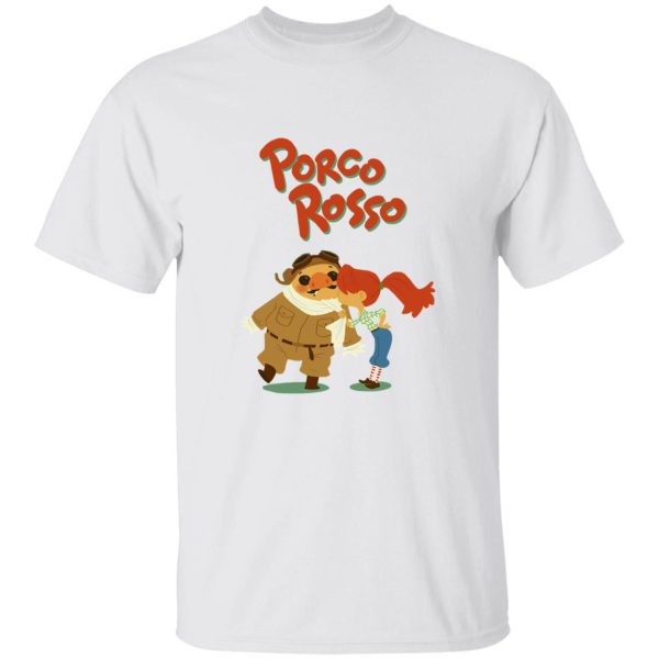 Porco Rosso – The Kiss T Shirt-Apparel, porco rosso, Tshirt