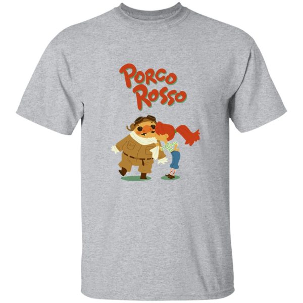 Porco Rosso – The Kiss T Shirt-Apparel, porco rosso, Tshirt